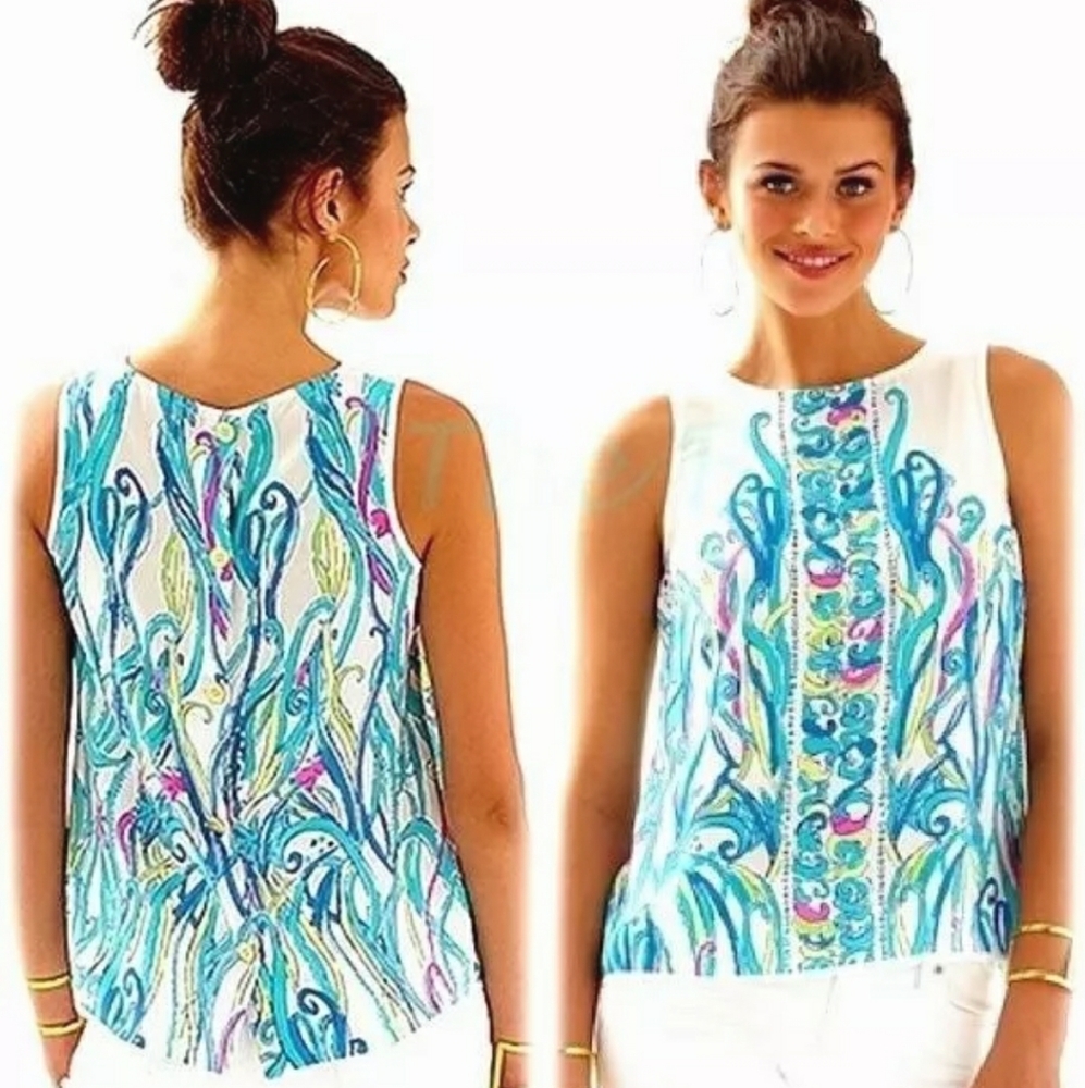 NWT Lilly Pulitzer Iona Silk Shell Sz S